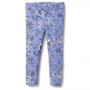Janie & Jack Floral Blue Kids Ponte Leggings Pants Size 4